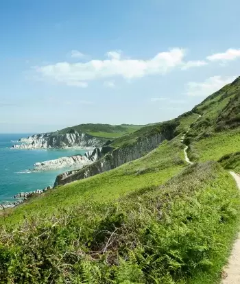 The coast path at Mortehoe on the North Devon coastline