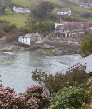 Lee Bay North Devon coast near Woolacombe on the South West Coast Path